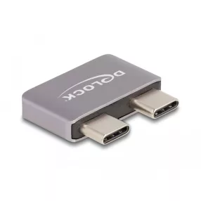   Delock USB Type-C  adapter USB 40 Gbps 2 x apa   2 x anya port védővel fém (DL-60055)