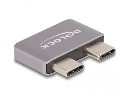 Delock USB Type-C  adapter USB 40 Gbps 2 x apa   2 x anya port védővel fém (DL-60055)