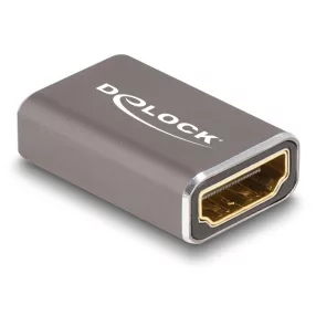   Delock HDMI adapter anya - anya 8K 60 Hz szürke fém (DL-60078)