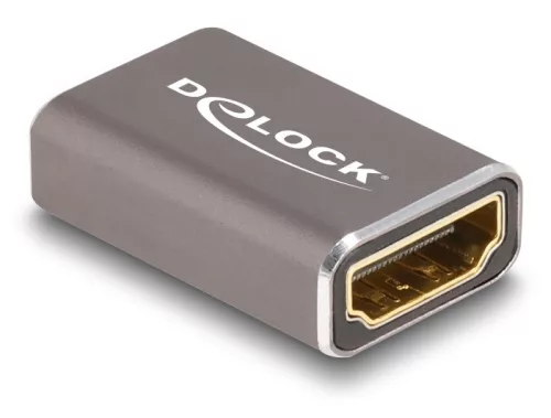 Delock HDMI adapter anya - anya 8K 60 Hz szürke fém (DL-60078)