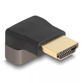   Delock HDMI adapter apa - anya 90  felfelé néző csatlakozódugóval 8K 60 Hz szürke fém (DL-60083)