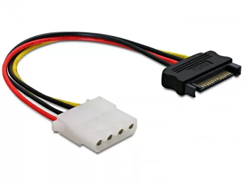 Delock 15 tűs SATA (apa) - 4 tűs Molex (anya) 12 cm-es hálózati adapter (DL-60115)