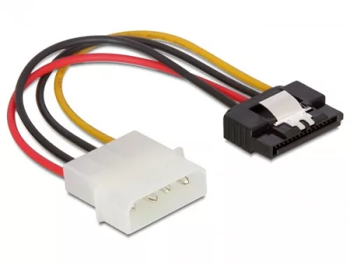 Delock SATA HDD (apa, fém kapoccsal)   4 tűs Molex (apa, egyenes) hálózati kábel (DL-60120)