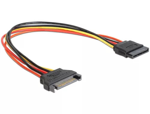 Delock SATA 15 Pin apa > SATA 15 Pin anya hosszabbító tápkábel, 30 cm (DL-60131)