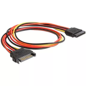   Delock SATA 15 Pin apa > SATA 15 Pin anya hosszabbító tápkábel, 50 cm (DL-60132)