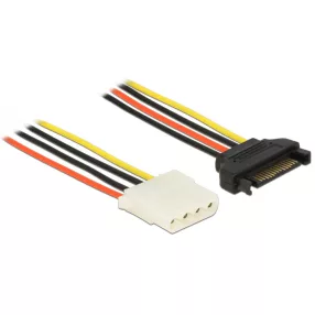   Delock tápkábel SATA 15 tűs apa > 4 tűs anya 20 cm (DL-60136)