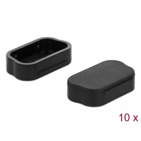   Delock 10 db. fekete borítás por ellen Sub-D 9 / Sub-D 15 apákhoz (DL-60173)