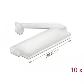   Delock Természetes színű öntapadós kábeltartó zárócsattal 10 db (DL-60182)
