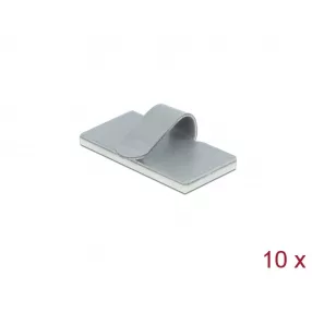   Delock Öntapadós kábelcsipesz, rozsdamentes acél 10 db (DL-60184)