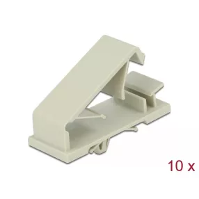   Delock Kábeltartó kiegészítő kapoccsal, szürke 10 db (DL-60186)