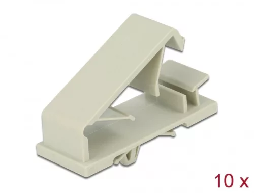 Delock Kábeltartó kiegészítő kapoccsal, szürke 10 db (DL-60186)