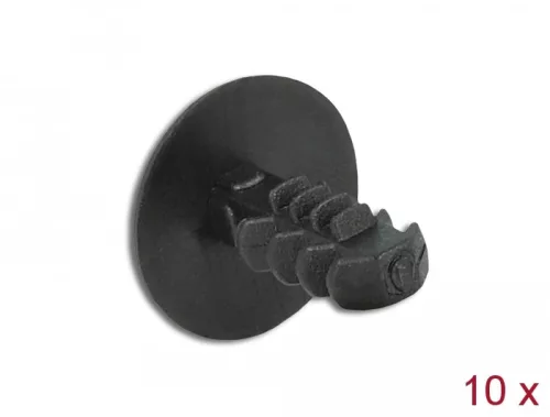 Delock Fenyő alakú kapocs, fekete 10 db (DL-60188)