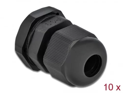 Delock PG9 tömszelence 10 db. fekete (DL-60194)