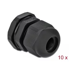Delock PG13,5 tömszelence 10 db. fekete (DL-60198)