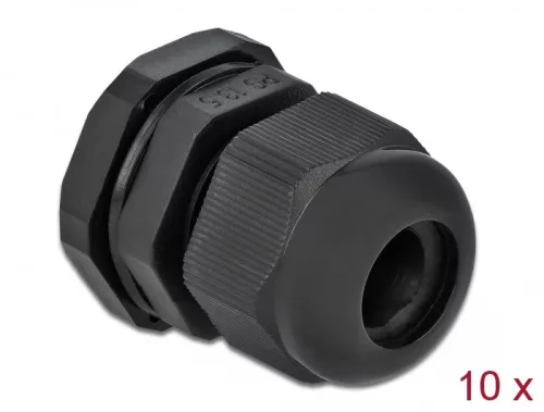Delock PG13,5 tömszelence 10 db. fekete (DL-60198)
