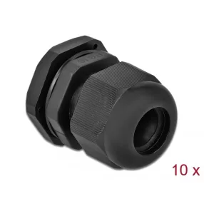 Delock PG16 tömszelence 10 db. fekete (DL-60218)