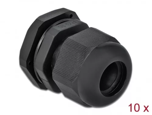 Delock PG16 tömszelence 10 db. fekete (DL-60218)
