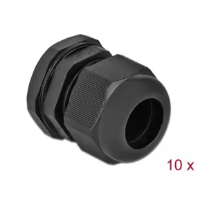 Delock PG21 tömszelence 10 db. fekete (DL-60222)