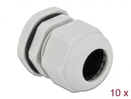 Delock PG21 tömszelence 10 db. szürke (DL-60223)