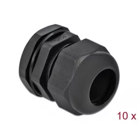Delock PG25 tömszelence 10 db. fekete (DL-60224)