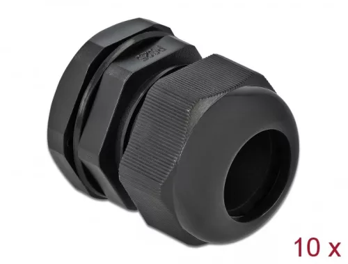 Delock PG25 tömszelence 10 db. fekete (DL-60224)