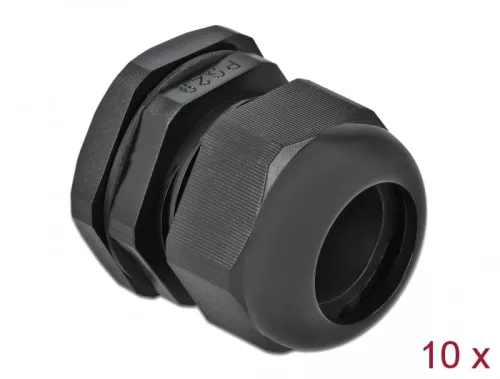 Delock PG29 tömszelence 10 db. fekete (DL-60226)
