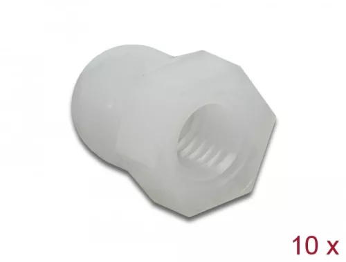 Delock 10 db. természetes színű hatszögletű védősapka M5 csavarmenet kialakítással a belsejében (DL-60235)