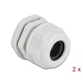   Delock Kábel tömszelence PG21 kerek kábelekhez 2 db. Szürke (DL-60368)