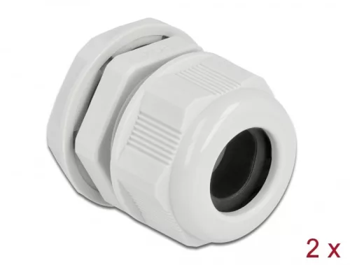 Delock Kábel tömszelence PG21 kerek kábelekhez 2 db. Szürke (DL-60368)