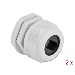   Delock Kábel tömszelence PG29 két kábelbemenettel 2 db. Szürke (DL-60390)