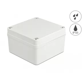   Delock Installációs ház IP65 vízhatlan 125 x 125 x 75 mm szürke (DL-60398)