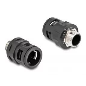   Delock M20 tömlőszelence réz külső csavarmenettel, fekete, 2 db. (DL-60454)
