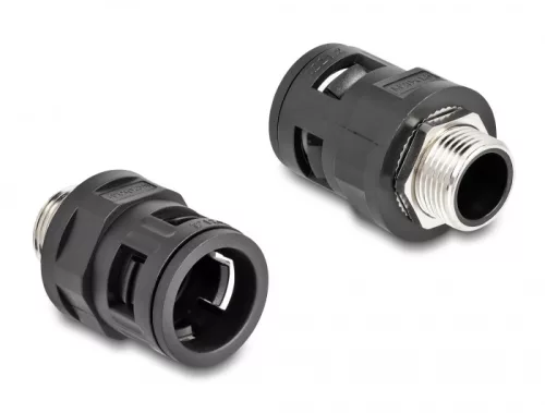 Delock M20 tömlőszelence réz külső csavarmenettel, fekete, 2 db. (DL-60454)