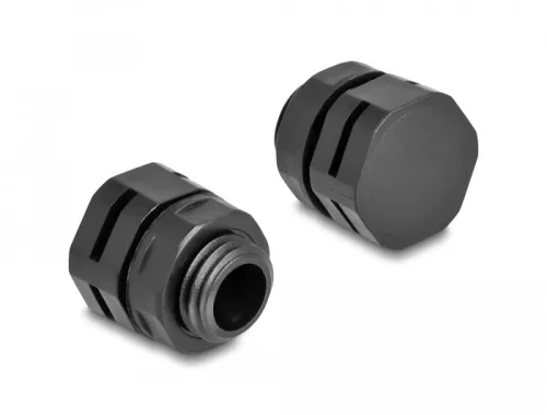 Delock Ventillációs csatlakozó M12 fekete 2 db. (DL-60479)