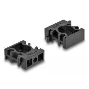  Delock Kábel borító tartó záróklippel 10 mm 8 db. fekete (DL-60481)