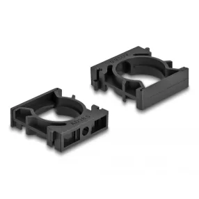   Delock Kábel borító tartó záróklippel 28,5 mm 4 db. fekete (DL-60487)