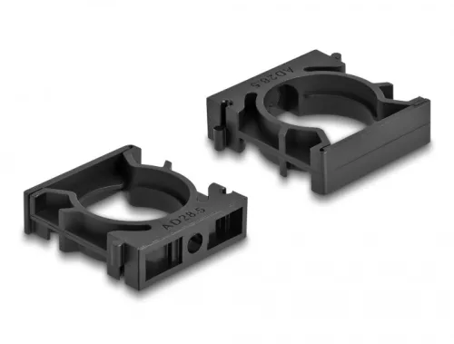 Delock Kábel borító tartó záróklippel 28,5 mm 4 db. fekete (DL-60487)