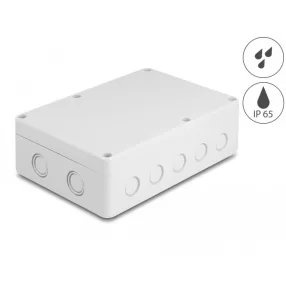   Delock Installációs ház kábel bemenetekkel 180 x 125 x 57 mm nagyságú szürke (DL-60493)