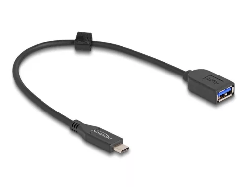 Delock USB 10 Gbps koax kábel USB Type-C  apa   A-típusú anya 25 cm hosszú (DL-60567)
