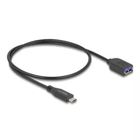   Delock USB 10 Gbps koax kábel USB Type-C  apa   A-típusú anya 50 cm hosszú (DL-60568)