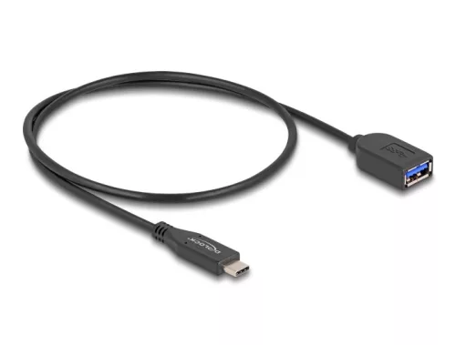 Delock USB 10 Gbps koax kábel USB Type-C  apa   A-típusú anya 50 cm hosszú (DL-60568)