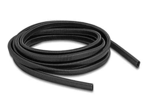 Delock Műanyag kábel védőborítást biztosító ovális alakú hajlékony vezeték 13,6 x 6,3 mm - hossza 5 m fekete (DL-60619)