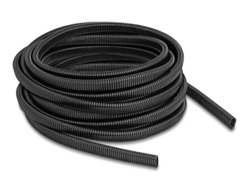 Delock Műanyag kábel védőborítást biztosító ovális alakú hajlékony vezeték 13,6 x 6,3 mm - hossza 10 m fekete (DL-60620)