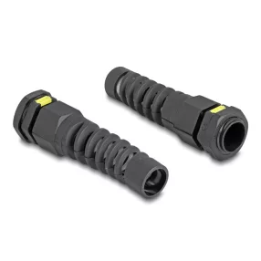   Delock M16 kábel tömlőszelence IP68 ventillációval és feszültségmentesítéssel, valamint IP67 por és vízhatlan fekete 2 db. (DL-60625)