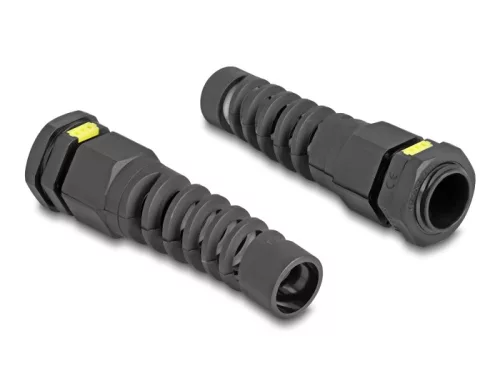Delock M16 kábel tömlőszelence IP68 ventillációval és feszültségmentesítéssel, valamint IP67 por és vízhatlan fekete 2 db. (DL-60625)