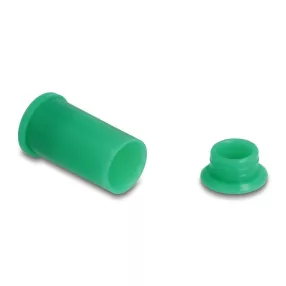   Delock DL4 portakaró apa és anya csatlakozókhoz, szilikon, 2-részes, zöld 10 db.-os szett (DL-60673)