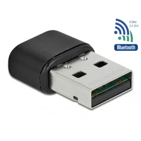   Delock Bluetooth 4.2 és duplasávos WLAN ac/a/b/g/n 433 Mbps USB adapter (DL-61000)
