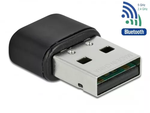 Delock Bluetooth 4.2 és duplasávos WLAN ac/a/b/g/n 433 Mbps USB adapter (DL-61000)