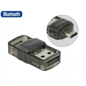   Delock USB 2.0 Bluetooth 4.0 adapter 2 az 1-ben USB Type-C  vagy A-típusú USB (DL-61002)