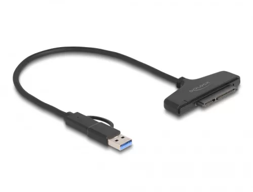 Delock USB - SATA 6 Gb/s átalakító USB Type-C  vagy A-típusú USB konnektorral (DL-61042)